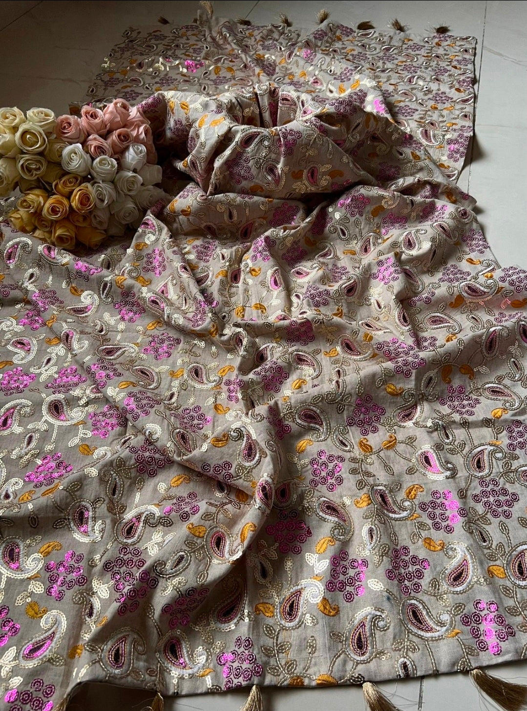 Karandi shawl embroidered -006