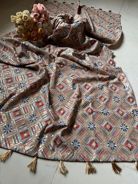 Karandi shawl embroidered -004