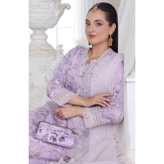 HUSNA ORGANZA FORMAL COLLECTION-004 (Purple)