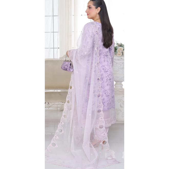 HUSNA ORGANZA FORMAL COLLECTION-004 (Purple)